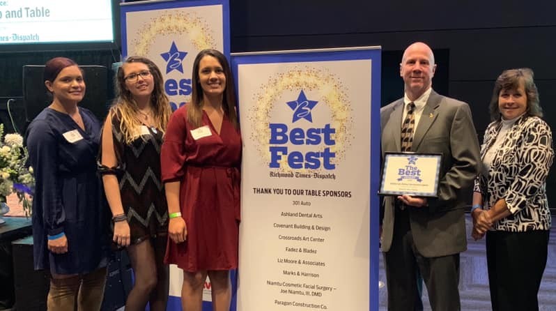 Rodney Cole Insurance Agency team at Best Fest Richmond Times-Dispatch award event